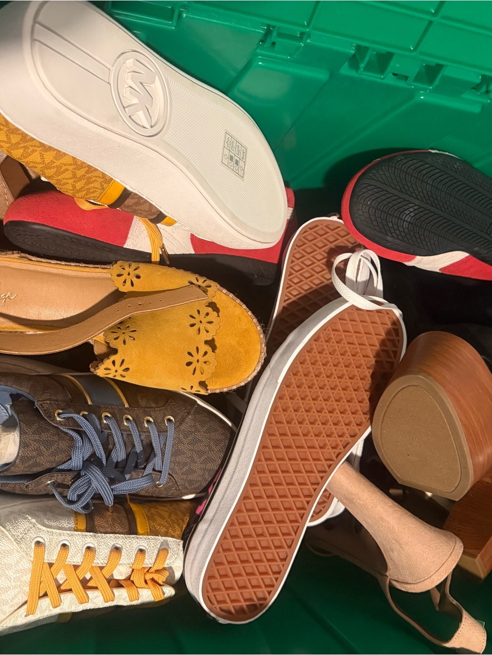 Michael Kors White Canvas Low-Top Sneakers with Gum Sole